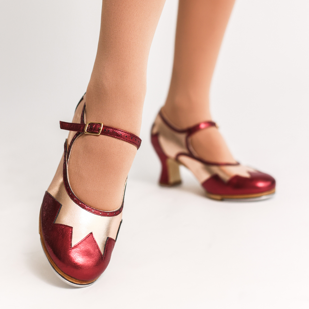 The Holly 2.5" Rose Gold Hard Sole Tap - Preorder