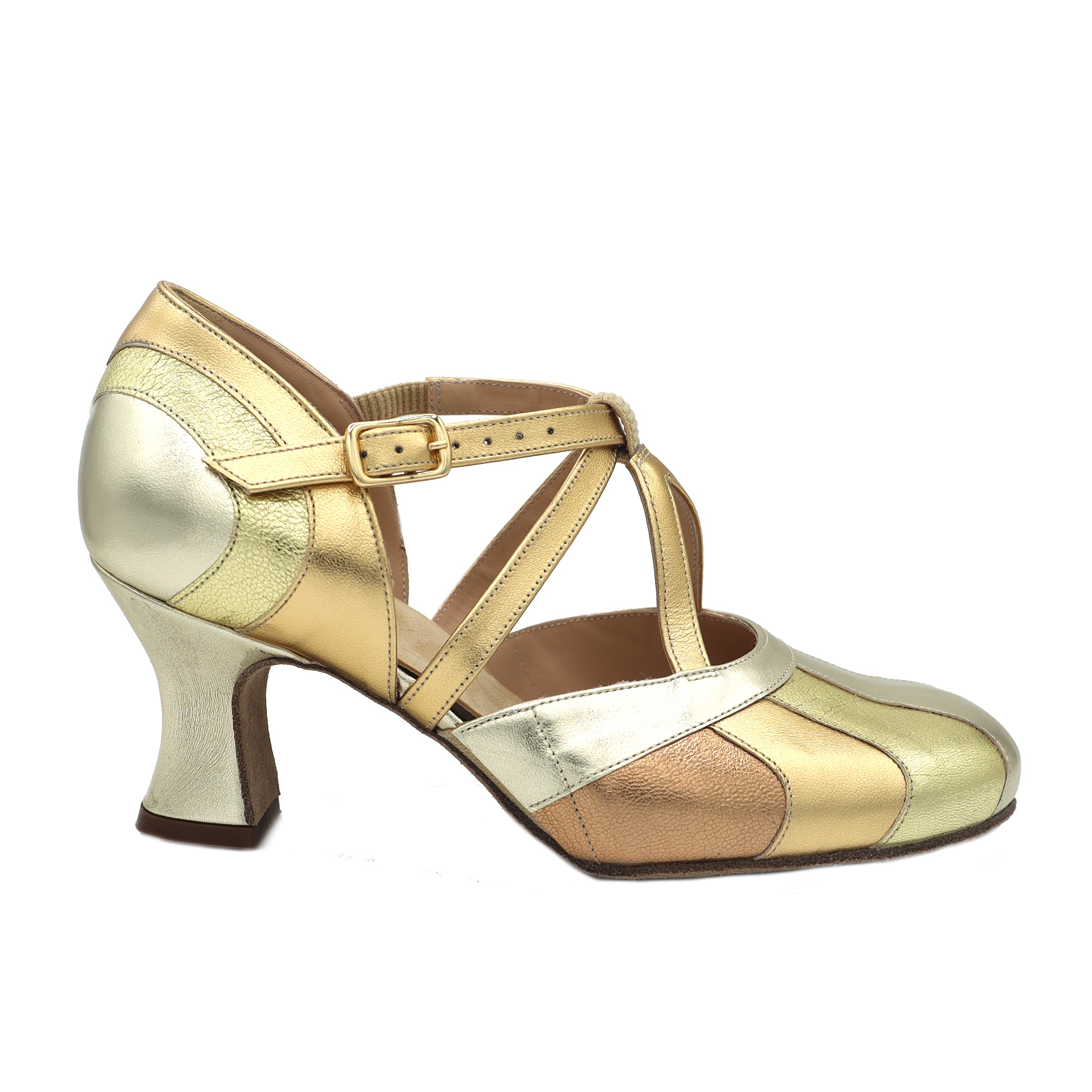 The Center Stage 2.5" Gold Soft Sole - Final Sale