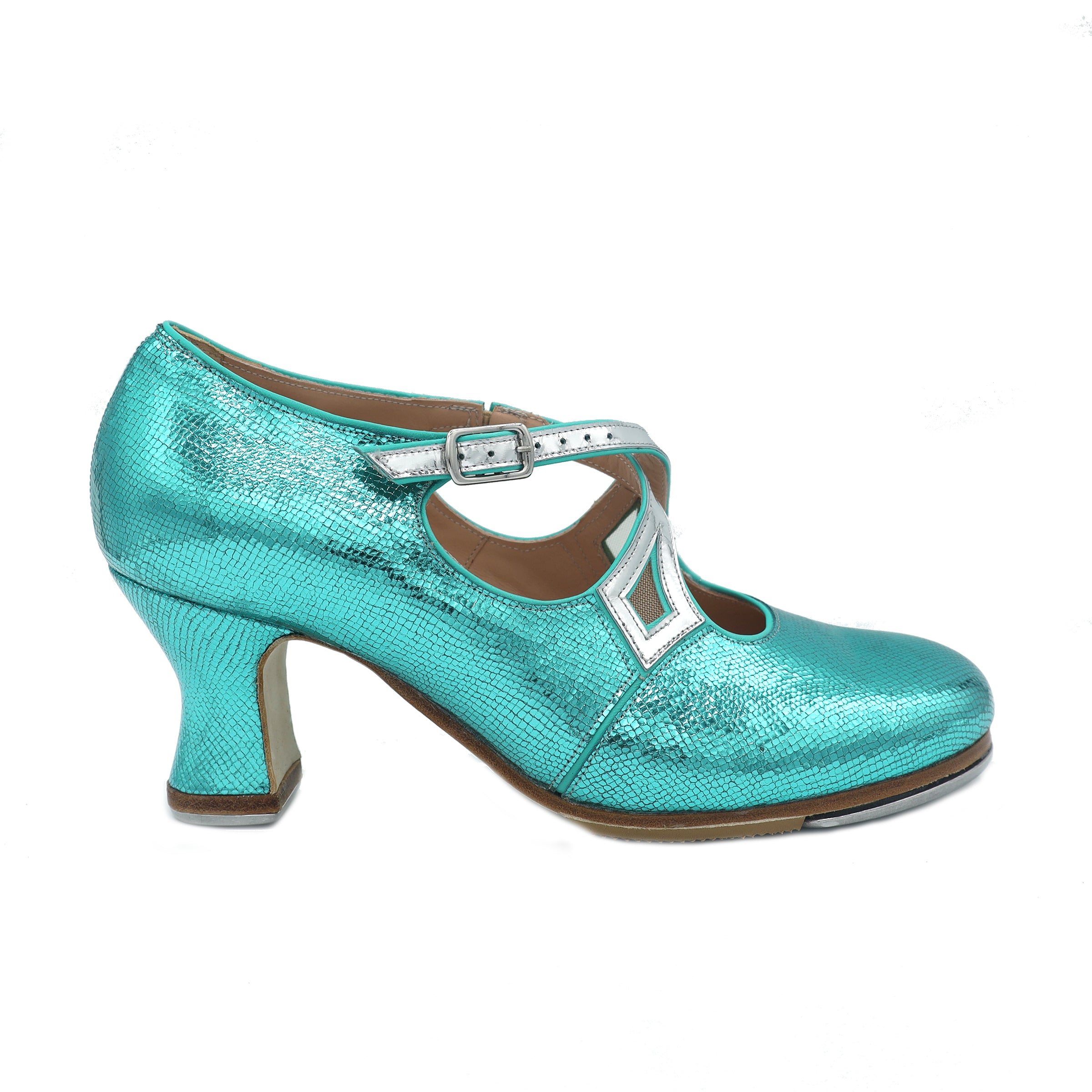 The Curtain Call Teal Hard Sole Tap - Final Sale