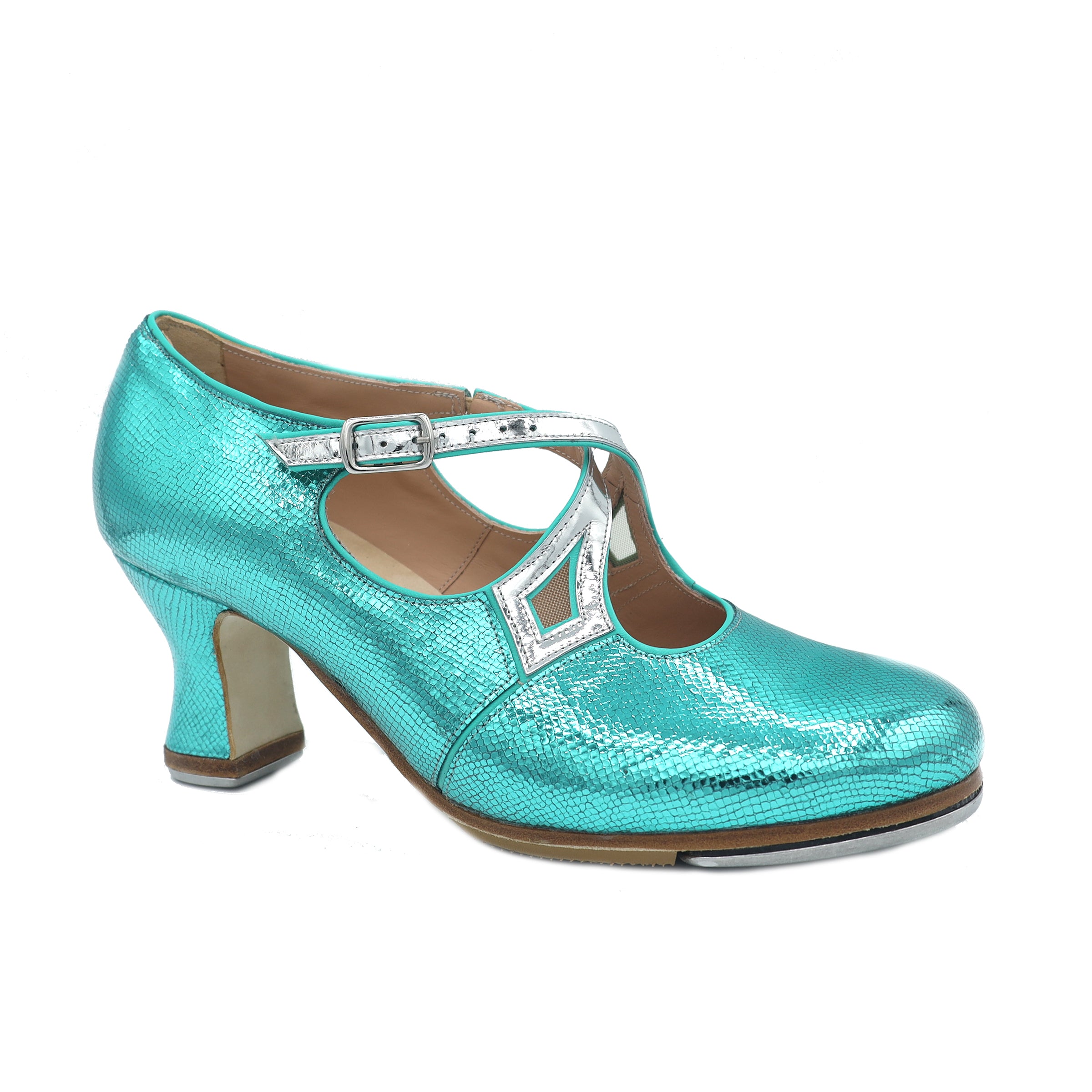 The Curtain Call Teal Hard Sole Tap - Final Sale