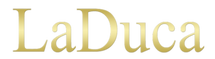 Gold 'LaDuca' logo on a white background
