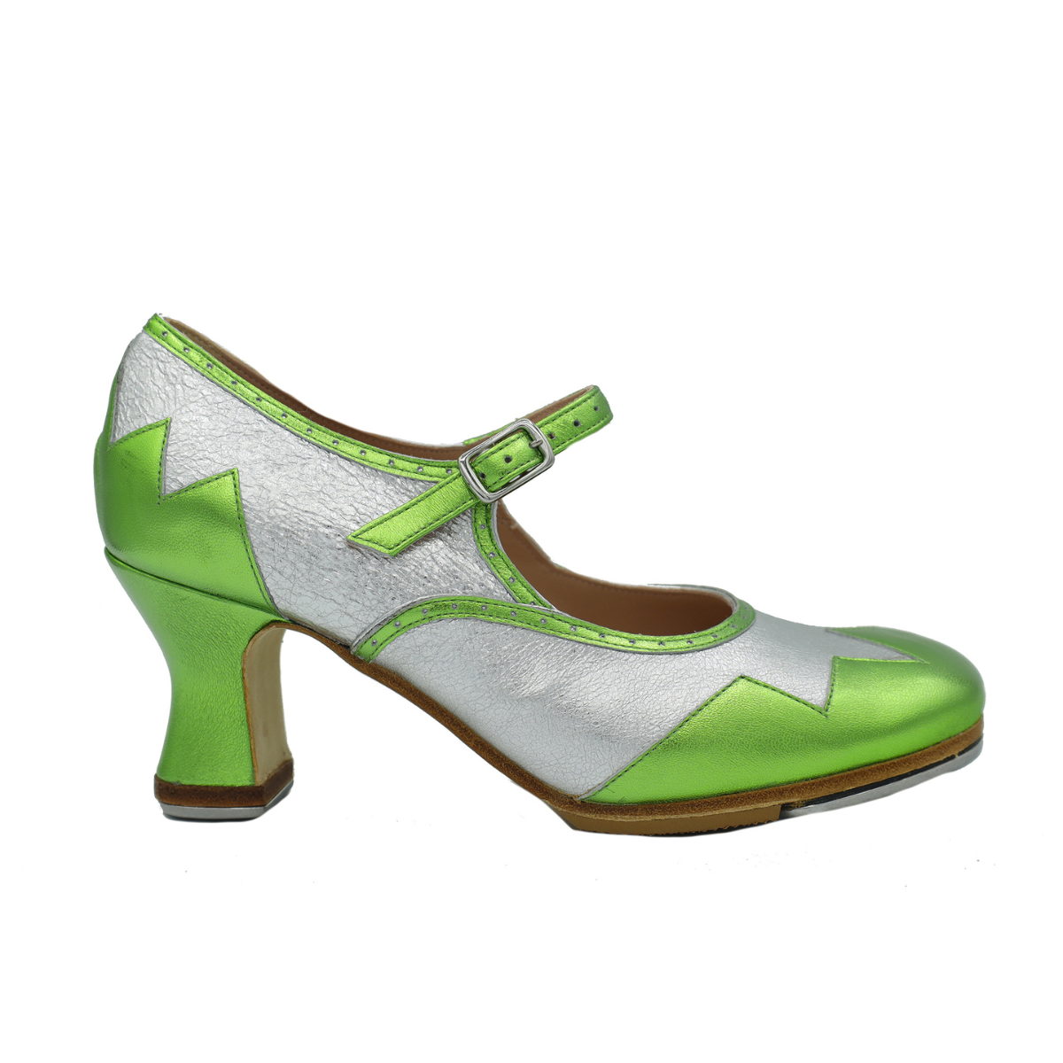 The Holly 2.5" Green Hard Sole Tap - Preorder